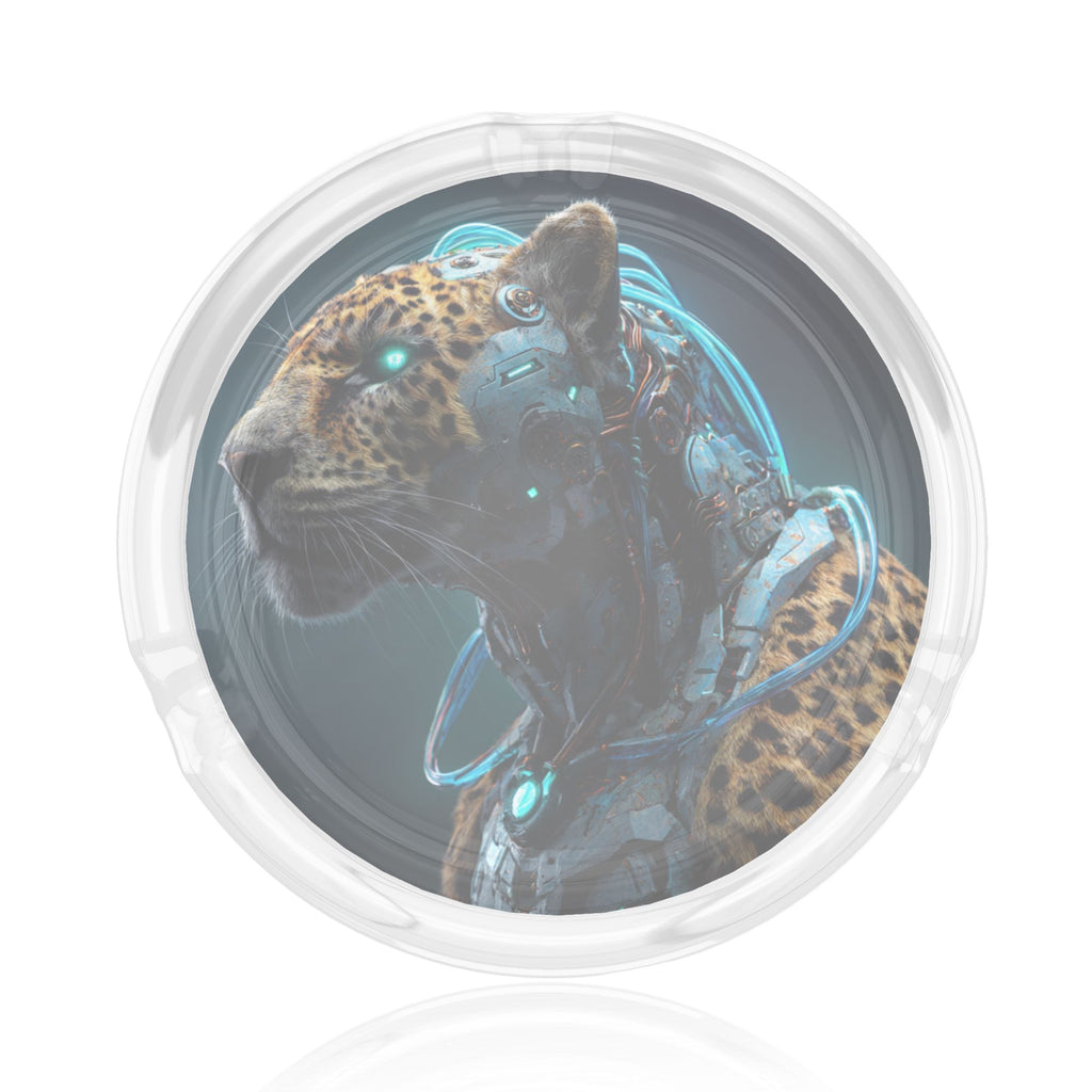 Futuristic Mechanical Leopard Glass Ashtray｜Creative Home Decoration & Gift