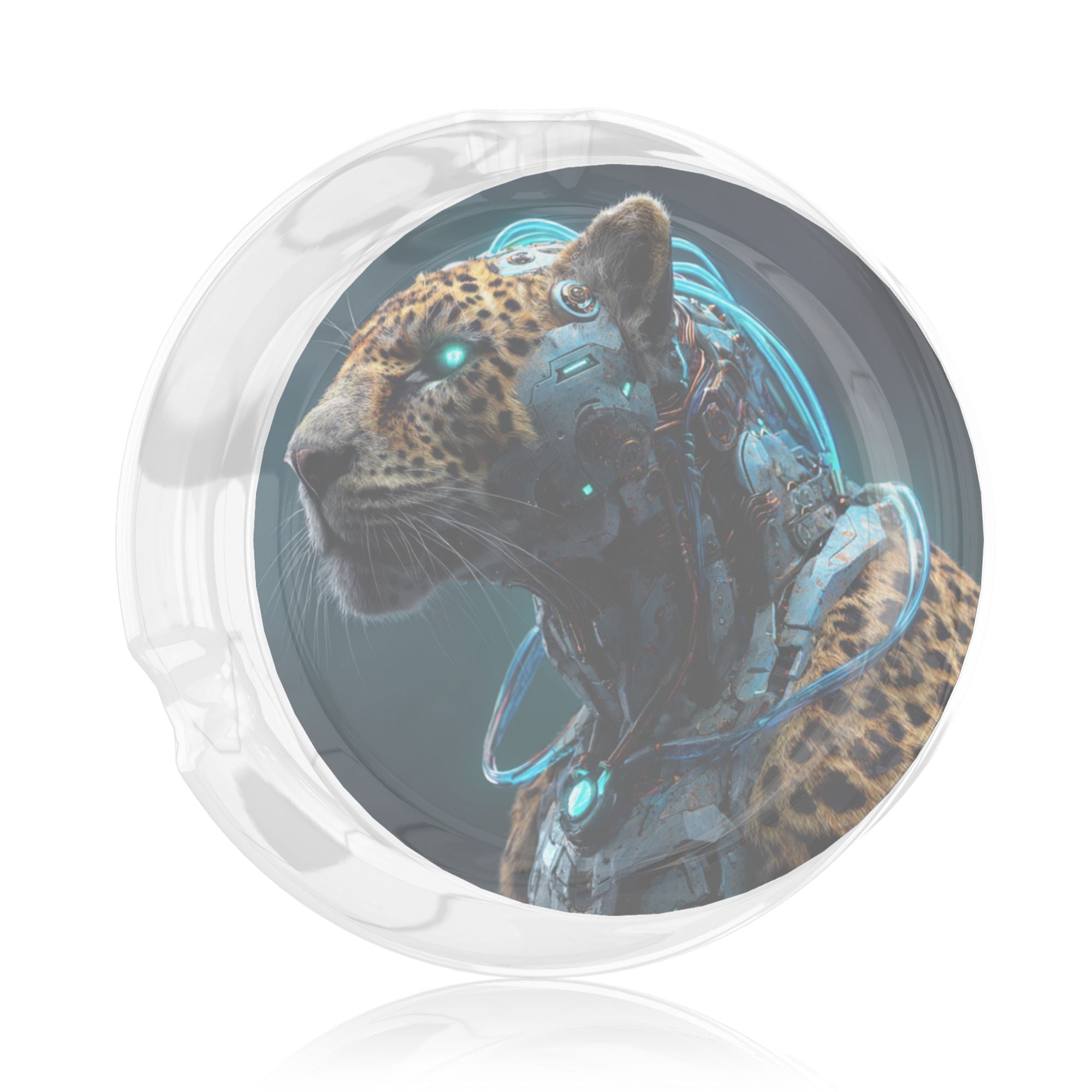 Futuristic Mechanical Leopard Glass Ashtray｜Creative Home Decoration & Gift