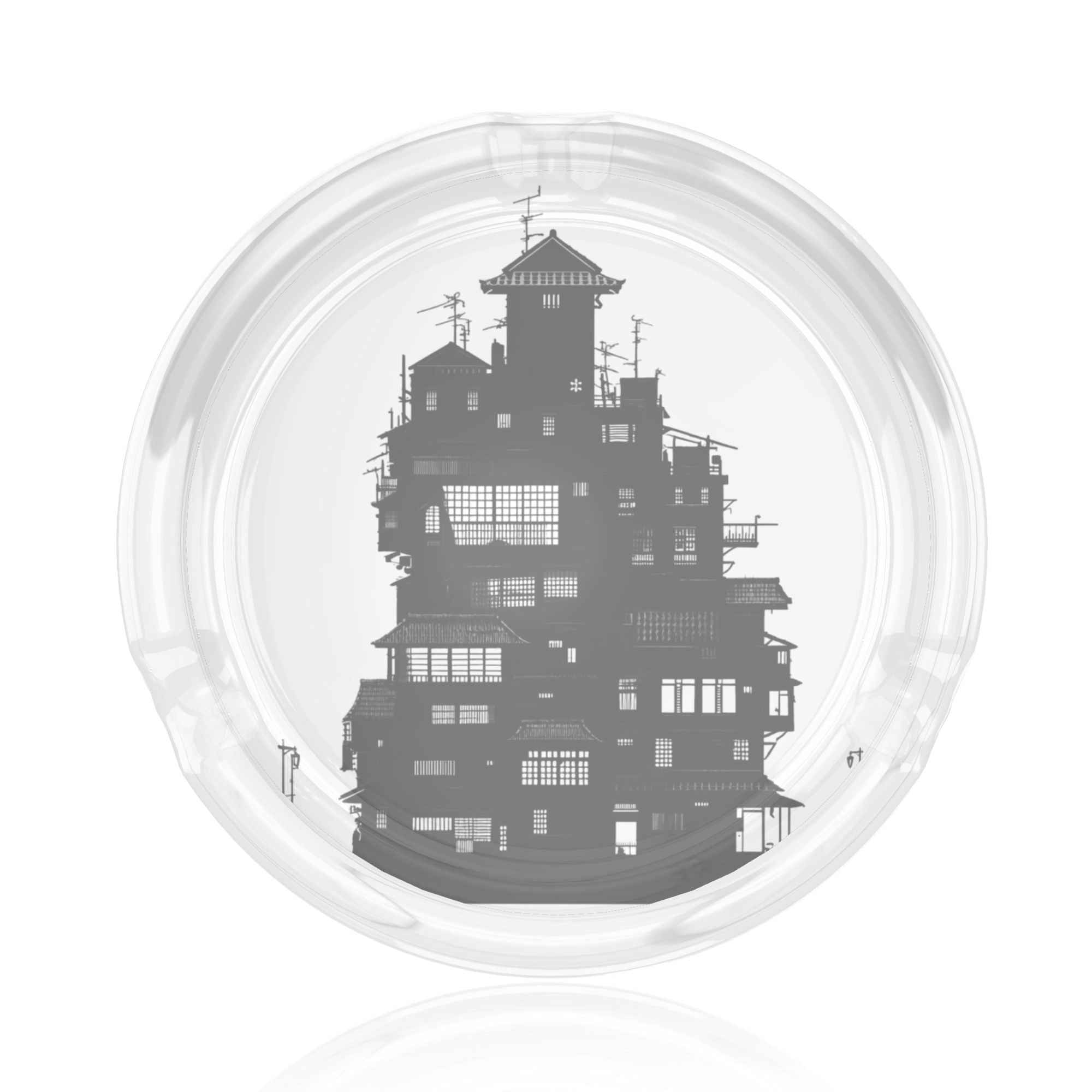 Cyberpunk Style Acrylic Ashtray | Transparent, Portable, Heat-Resistant Creative Home Decor