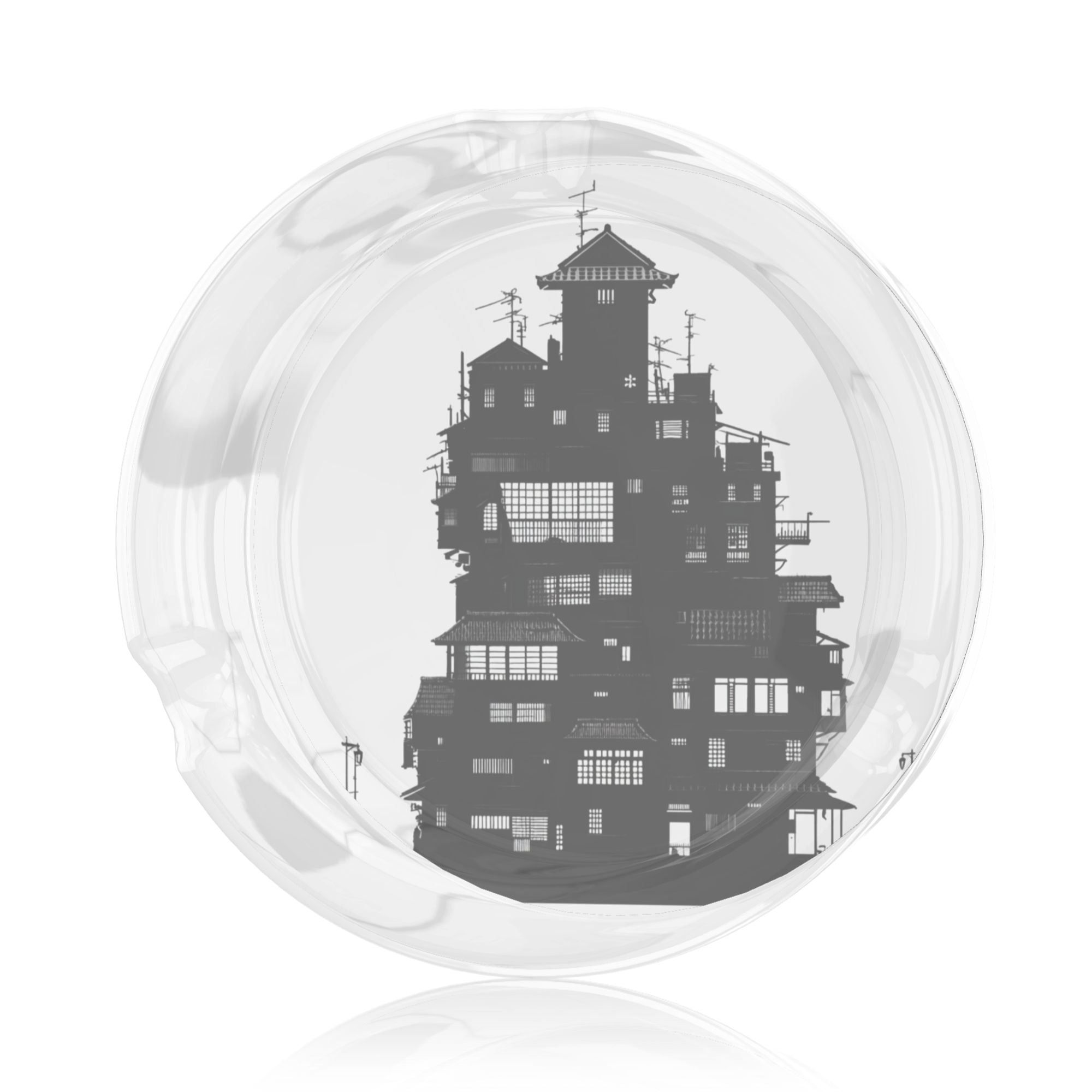 Cyberpunk Style Acrylic Ashtray | Transparent, Portable, Heat-Resistant Creative Home Decor
