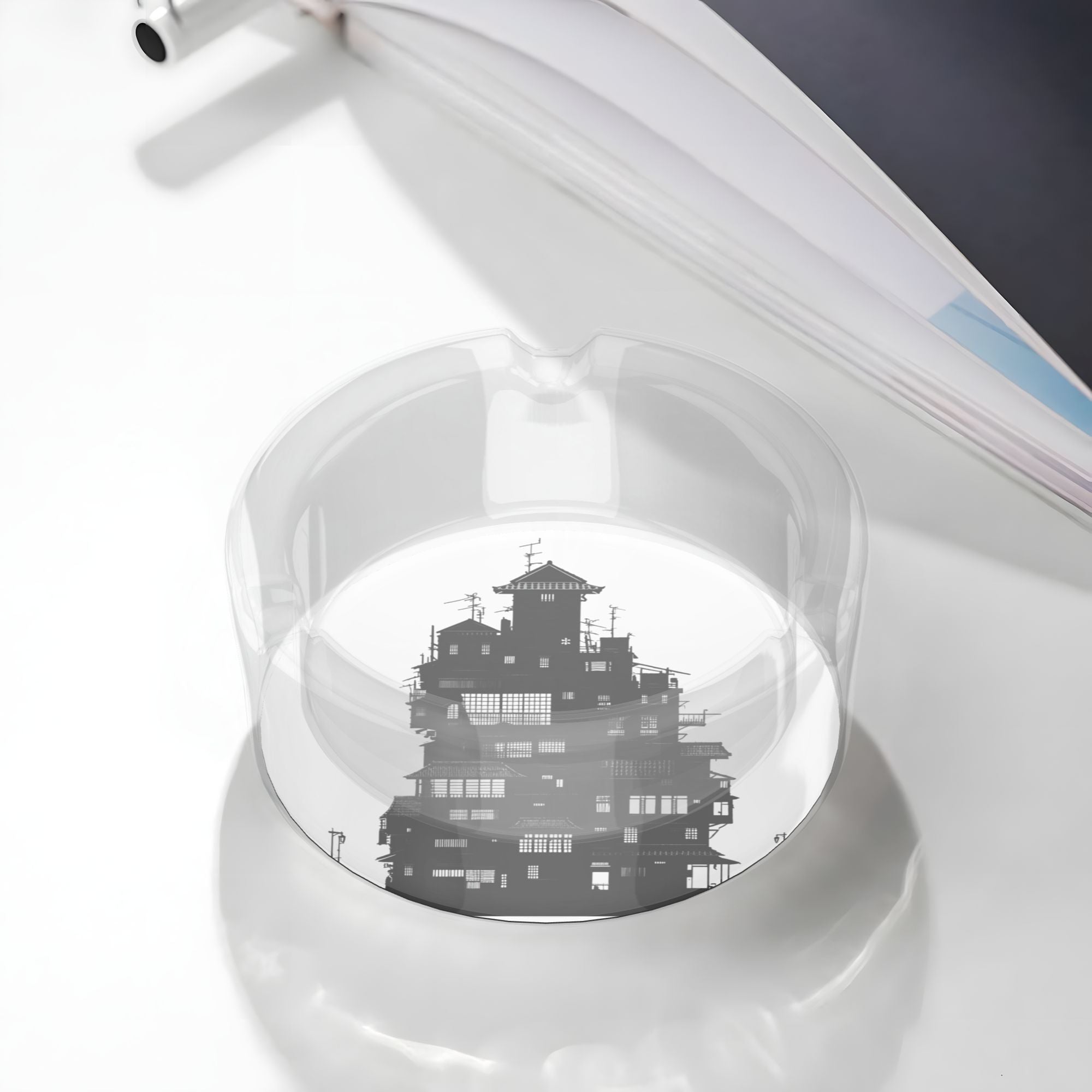 Cyberpunk Style Acrylic Ashtray | Transparent, Portable, Heat-Resistant Creative Home Decor