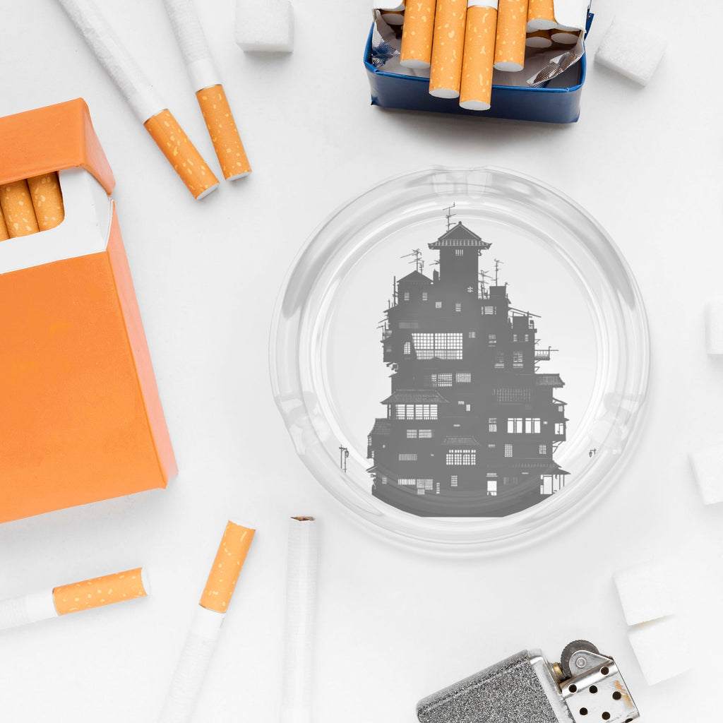Cyberpunk Style Acrylic Ashtray | Transparent, Portable, Heat-Resistant Creative Home Decor